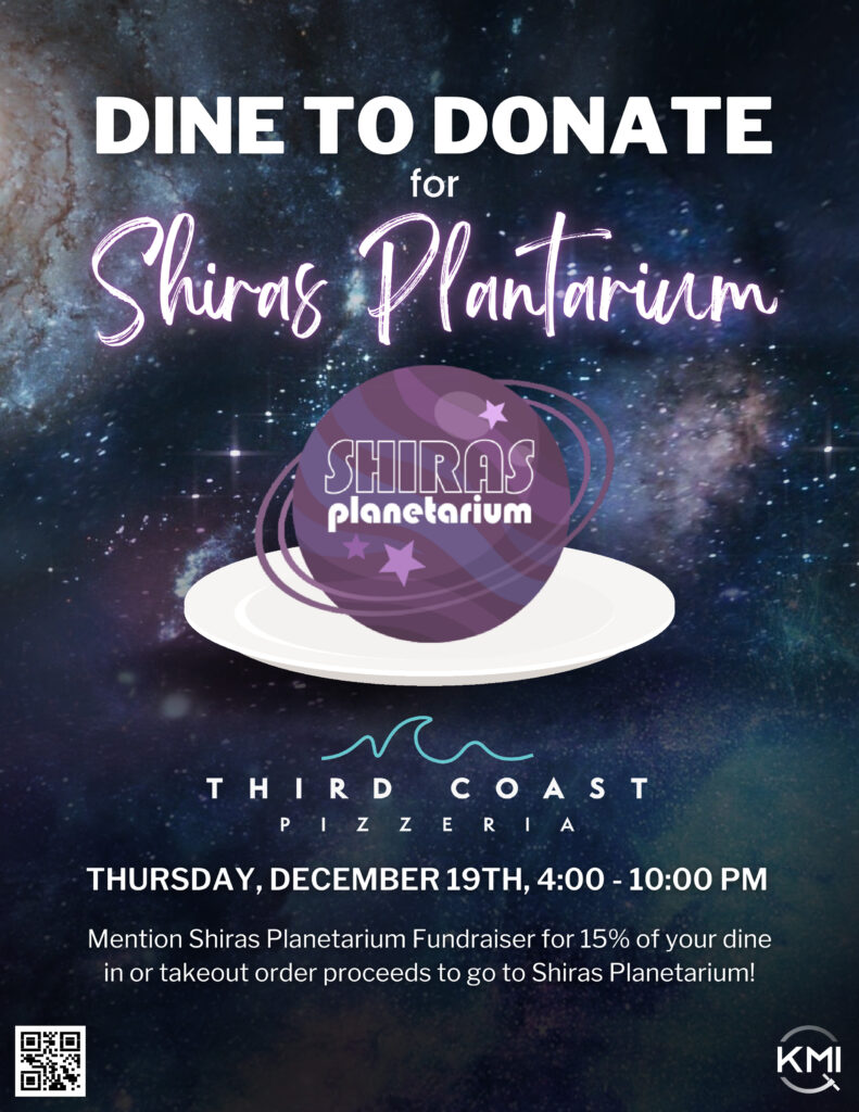 Dine to Donate Shiras Planetarium Flyer